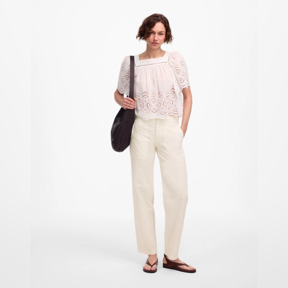 NWT Madewell Tapered-Leg Utility Pants in Lighthouse, size 31